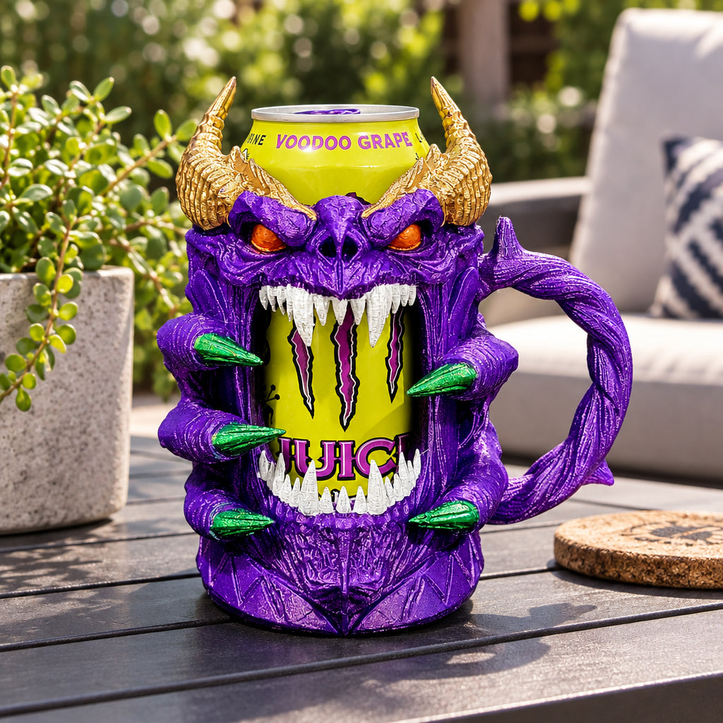 3D Printed Purple Monster Energy Drink Holder