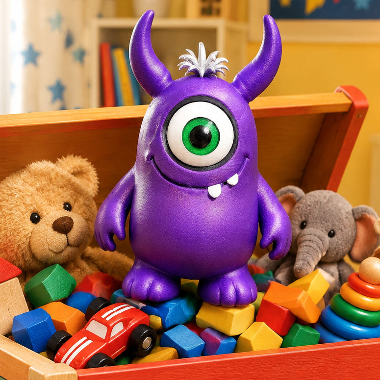3D Printed Purple Monster Decoration