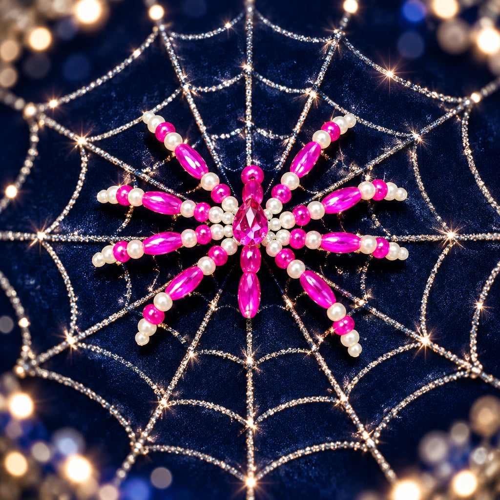Pink Bead Spider Decoration