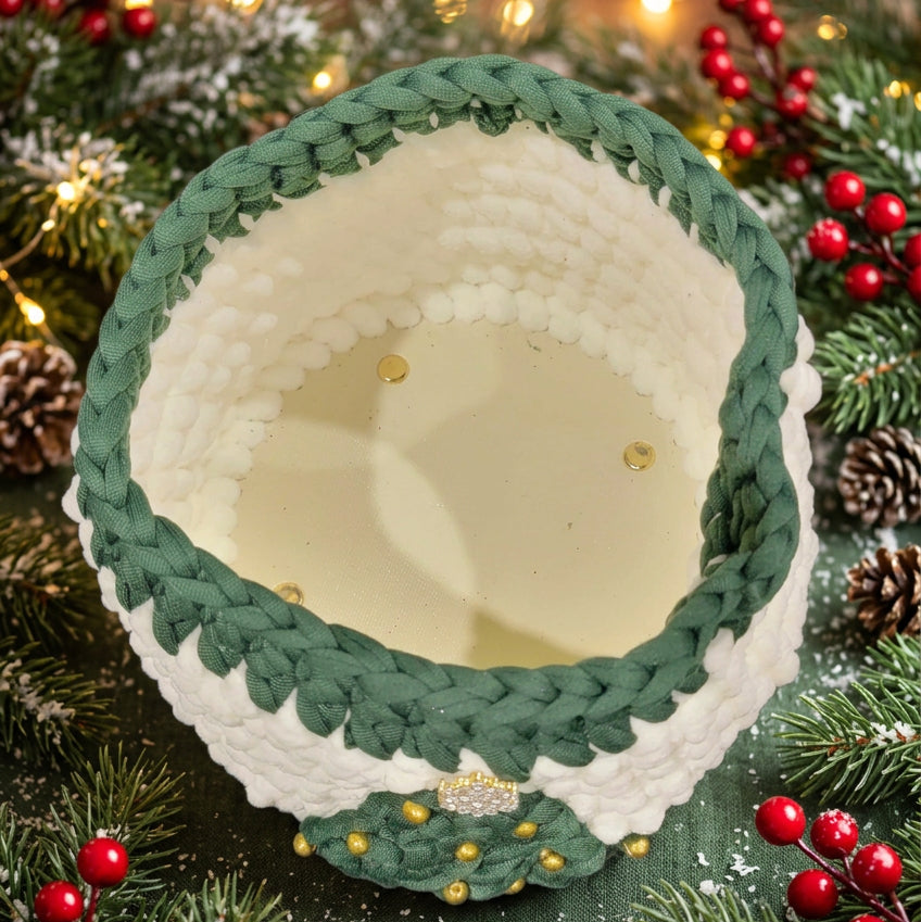 Christmas Tree Crochet Basktet