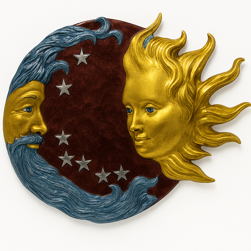 Two Faces Moon Wall Hanging