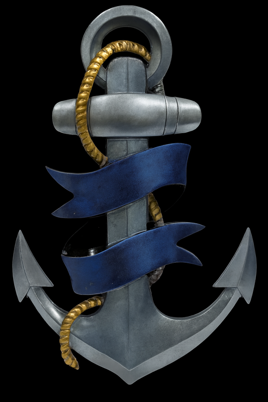 Anchor w/Silver and Blue Ribbon