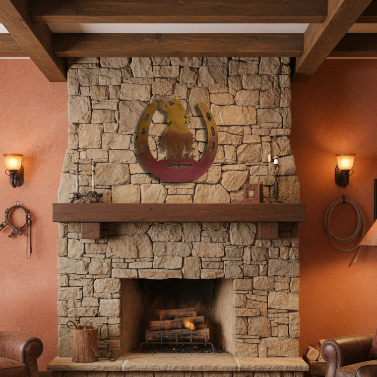 Horse Shoe Cowboy Wall Hanging