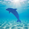 Glittery Purple Dolphin Wall Hanging