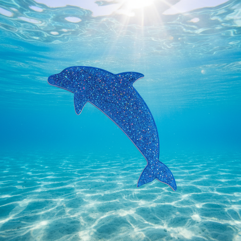 Glittery Purple Dolphin Wall Hanging