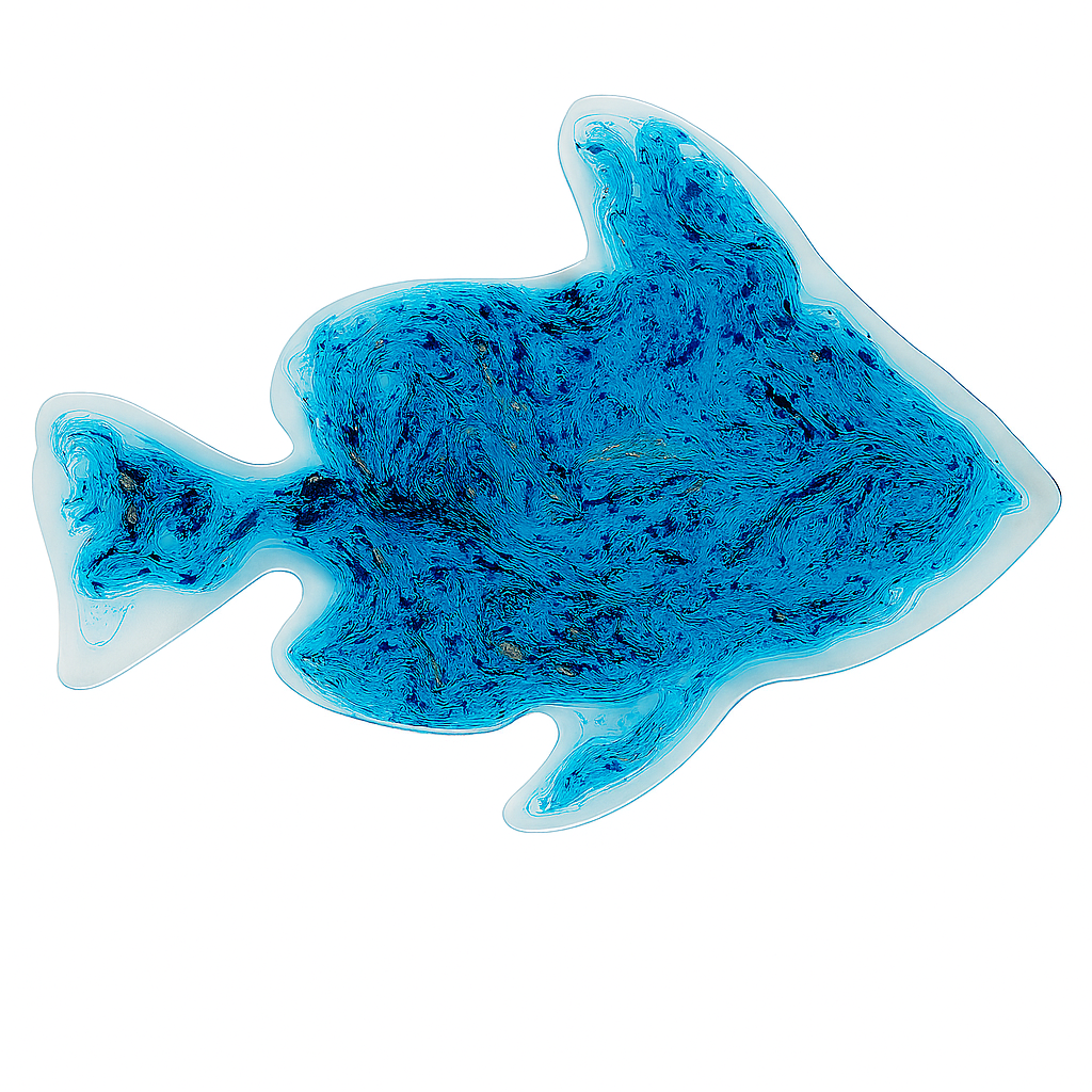 Clear Blue Fish Wall Hanging