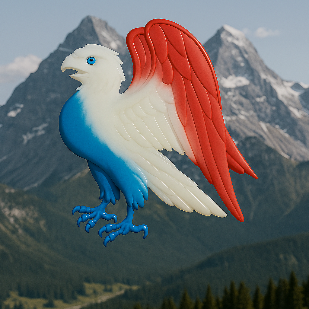 Red, White and Blue Eagle (Full Body)