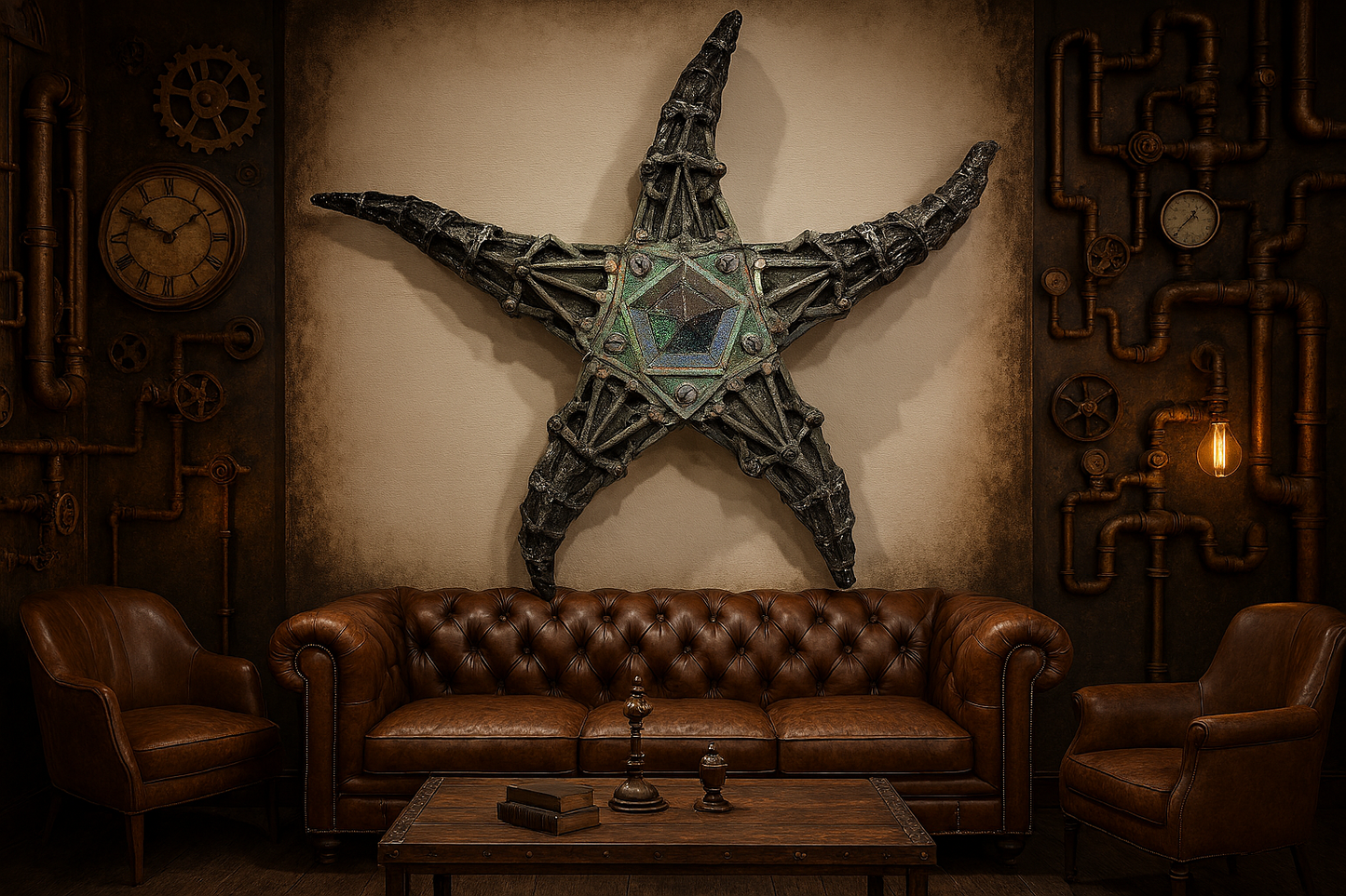 Metallic Starfish Wall Hanging