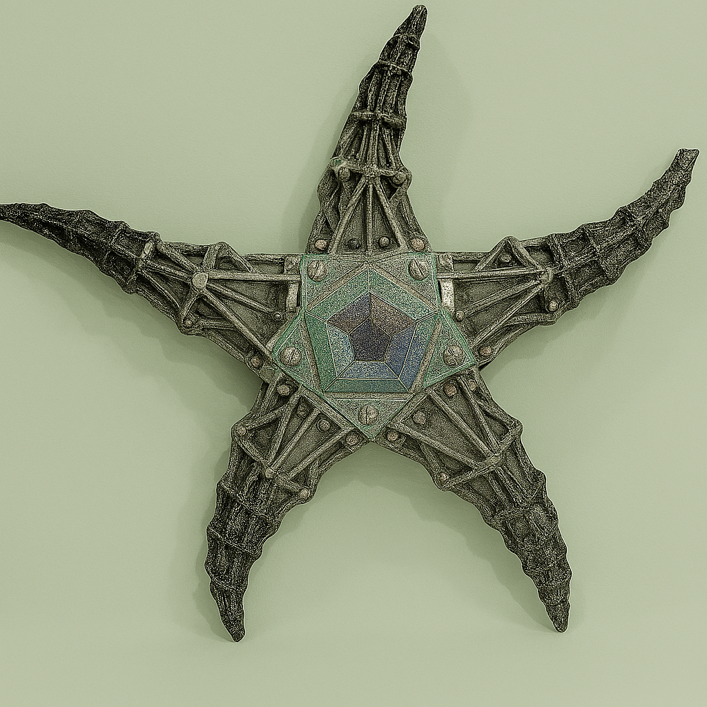 Metallic Starfish Wall Hanging