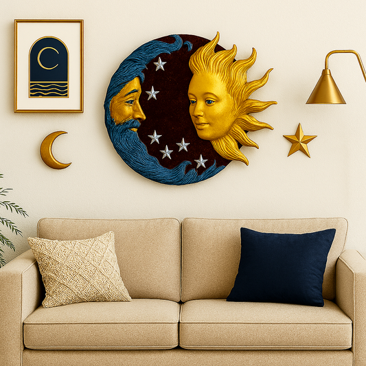 Two Faces Moon Wall Hanging