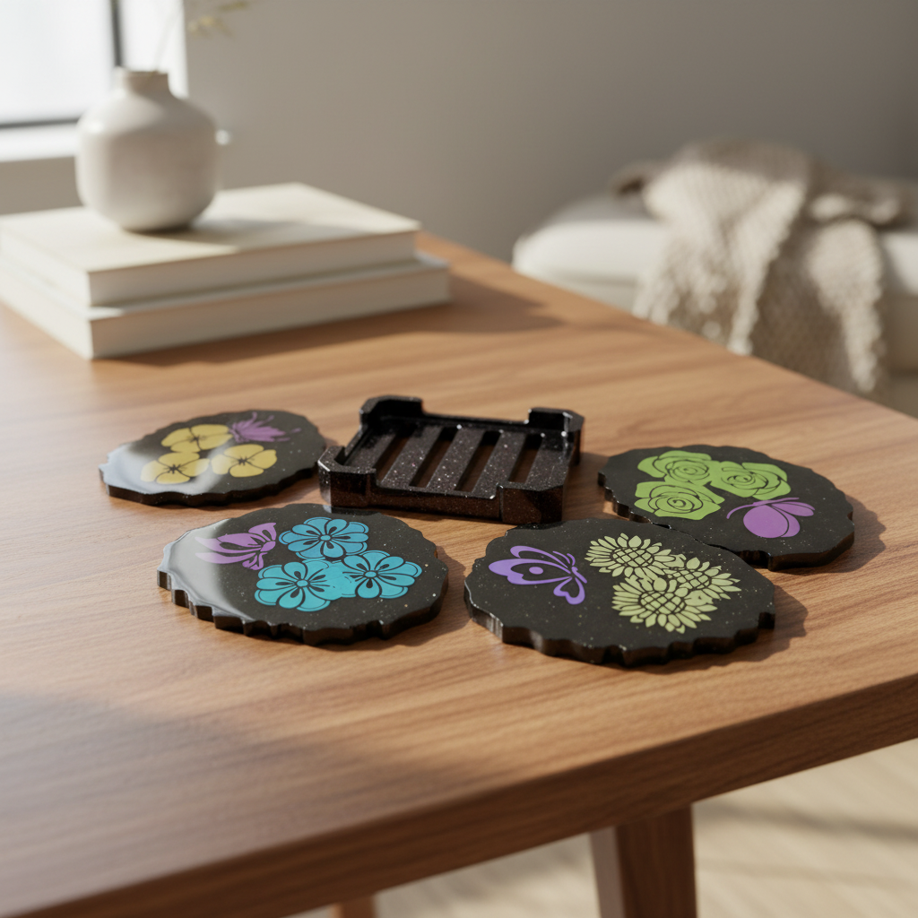 Color‑Changing Resin Coasters – Multi‑Tone Set