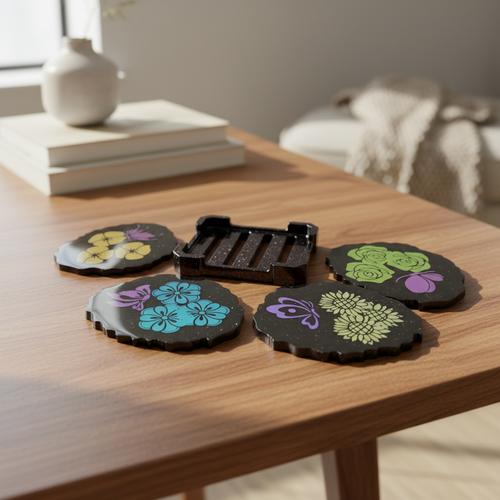 Color‑Changing Resin Coasters – Multi‑Tone Set